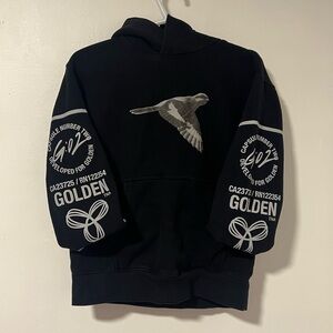 Aritzia Black TNA Hoodie Sweatshirt with Graphic Design